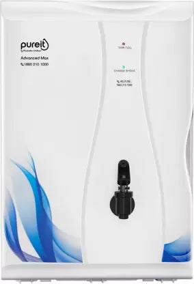 Pureit by HUL Advanced Max 6 L Mineral RO + UV + MF + MP Water Purifier with Mineral Cartridge  (White, Blue) Pureit by HUL Advanced Max 6 L Mineral RO + UV + MF + MP Water Purifier with Mineral Cartridge  (White, Blue)